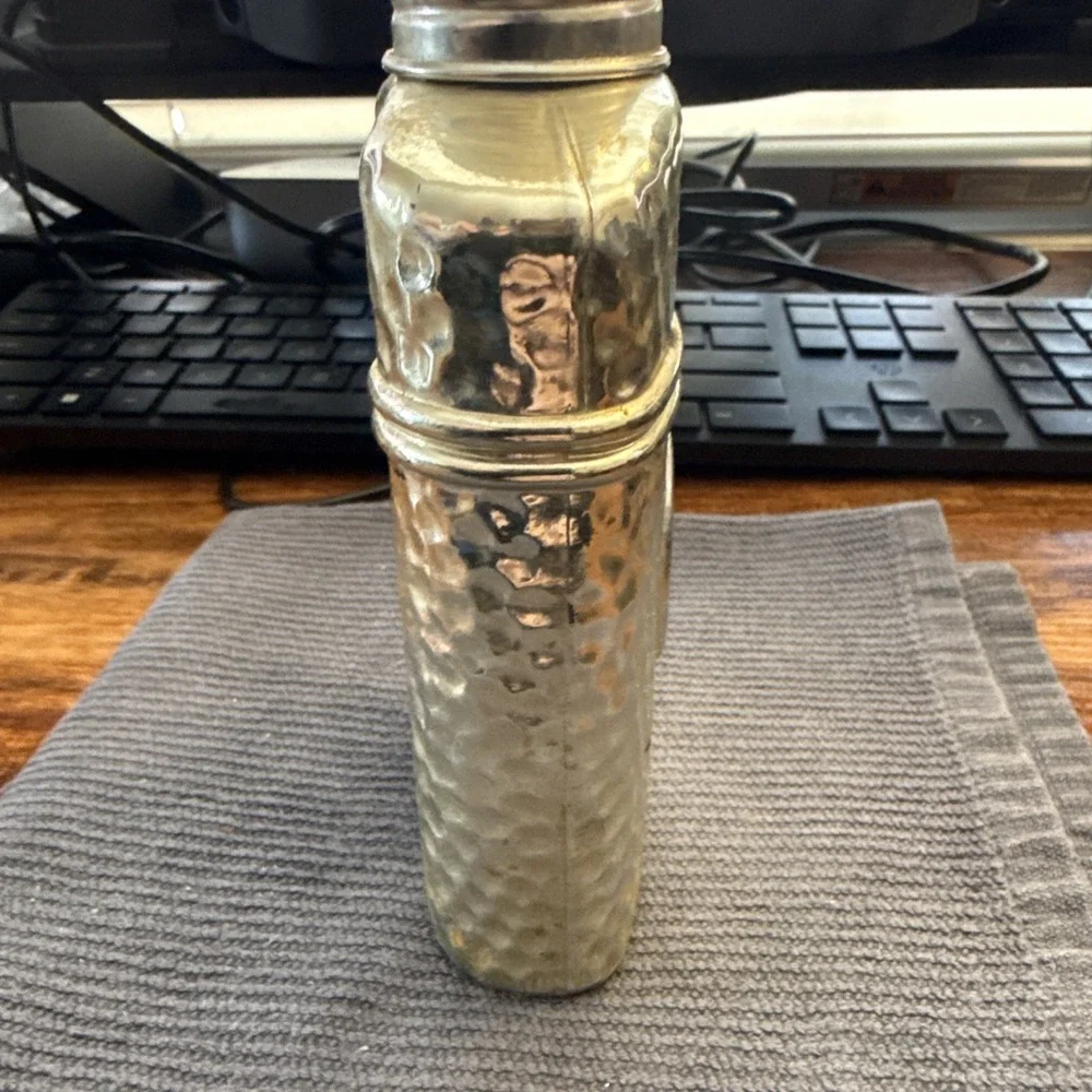 Vintage Old Spice Admiral's Flask After Shave Cologne Empty Silver Bottle w/lid